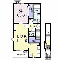 フィオリーレ8 1LDKの間取図画像