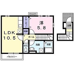フランカーサ3 1LDKの間取図画像