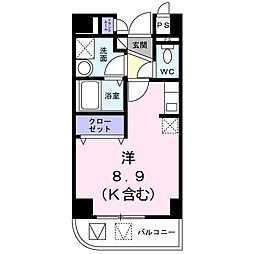 ラシーヌ ワンルームの間取図画像