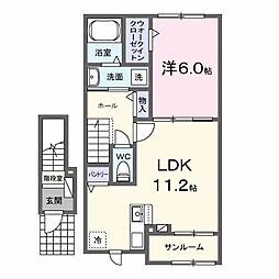 グラン ルナ 1LDKの間取図画像