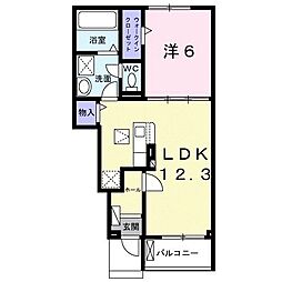 ビラ・パストラル 1LDKの間取図画像