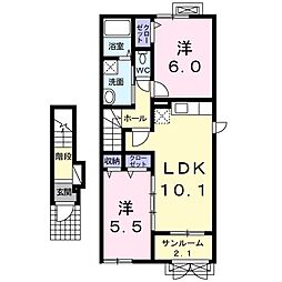 間取図画像 2LDK