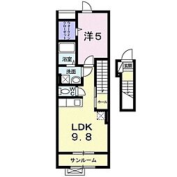 アーバン桜神 1LDKの間取図画像
