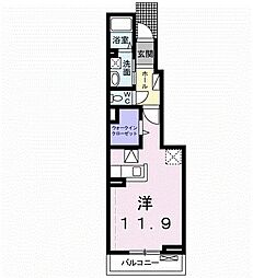 フィオリーレ5 ワンルームの間取図画像
