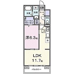 ボナミ　Ａ 1階1LDKの間取り