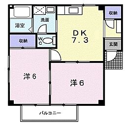サンシャインアロマ 2DKの間取図画像