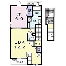 ハーバーランドC 1LDKの間取図画像