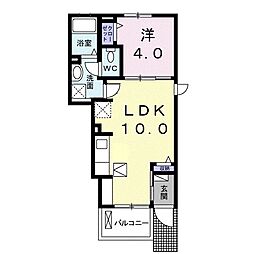 セイコウ光下松 1LDKの間取図画像