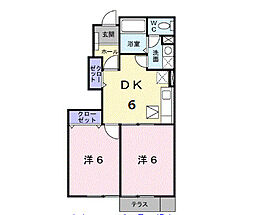 ＡＮＮＥＸ31−III 1階2DKの間取り