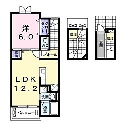 アルコバレノ 1LDKの間取図画像