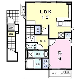 メゾン・ド・ラメール 1LDKの間取図画像