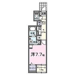 グレイス古川 1Kの間取図画像