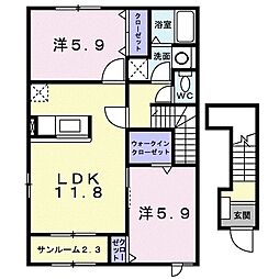 間取図画像 2LDK