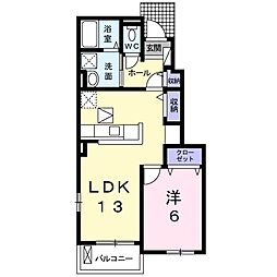 オアシスガーデン 1LDKの間取図画像