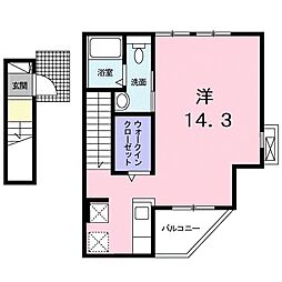 ジョイア小手指 ワンルームの間取図画像
