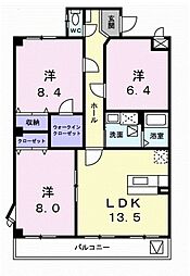 ベル　アンジュ 3階3LDKの間取り