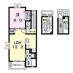 サニーレジデンスA 1LDKの間取図画像