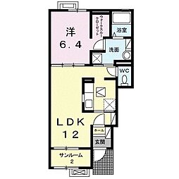 ドムス・ウィスタリア3 1LDKの間取図画像