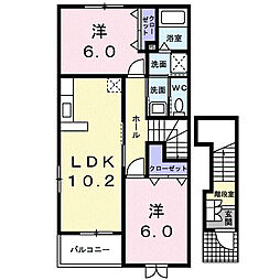 グレイスヴィラ 2LDKの間取図画像
