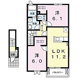 キャッスルライフ3 2LDKの間取図画像