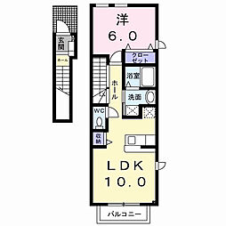 ソレイユ・f 1LDKの間取図画像