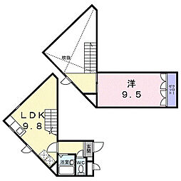 ツインパレスさくら台Ｎｏｒｔｈ 4階1LDKの間取り