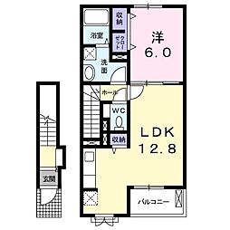 フォーリスト 1LDKの間取図画像