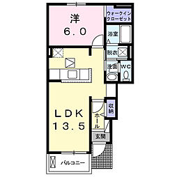 ノースフロンティアC 1LDKの間取図画像