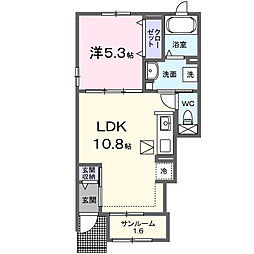 Bora・Bora 1LDKの間取図画像