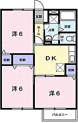 サニーヒルC 3DKの間取図画像