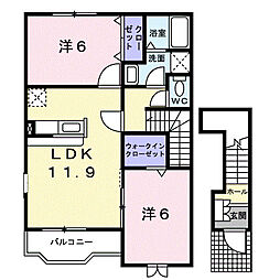 ブライトノーバ 2LDKの間取図画像