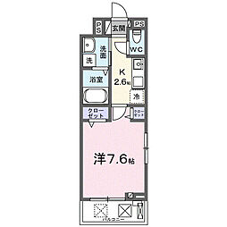 アルバーダ 3階1Kの間取り
