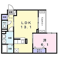 アガベ 3階1LDKの間取り