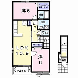 カーサエテルナ 2LDKの間取図画像