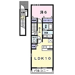 エコグランツ 1LDKの間取図画像