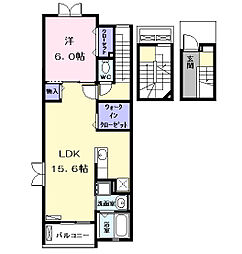 エターナル　II 3階1LDKの間取り