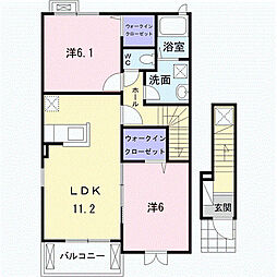 ガーデンフィオーレ2 2LDKの間取図画像