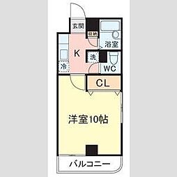 A-ONE 5階1Kの間取り