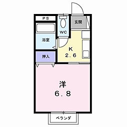 ナレッジ倉谷 1Kの間取図画像