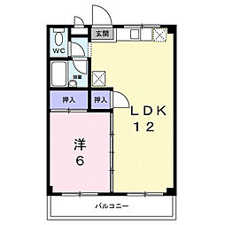 遠藤マンション 1LDKの間取図画像