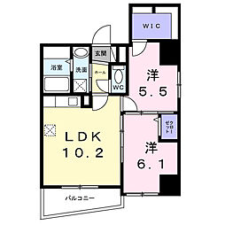 シャラ サーブール 2LDKの間取図画像