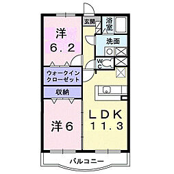 間取図画像 2LDK