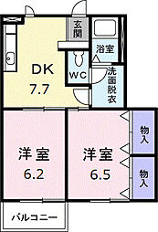 間取図画像 2DK
