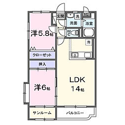 間取図画像 2LDK