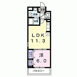 ラ・ルーチェ 練馬 1LDKの間取図画像