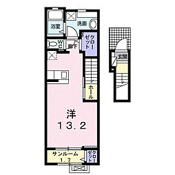 フランブリーズ ワンルームの間取図画像