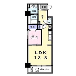 アドレシア古江 5階1LDKの間取り