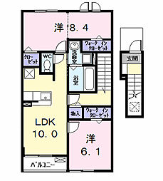 フェリーチェ 2LDKの間取図画像