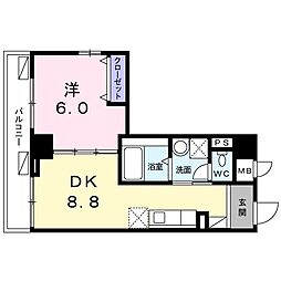 ブライトマーチ　タナカ 2階1DKの間取り