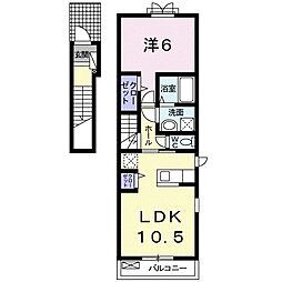 ファインヴィラA 1LDKの間取図画像